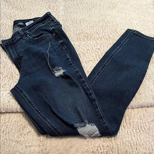 Rockstar Dark Blue Distressed Women Jeans